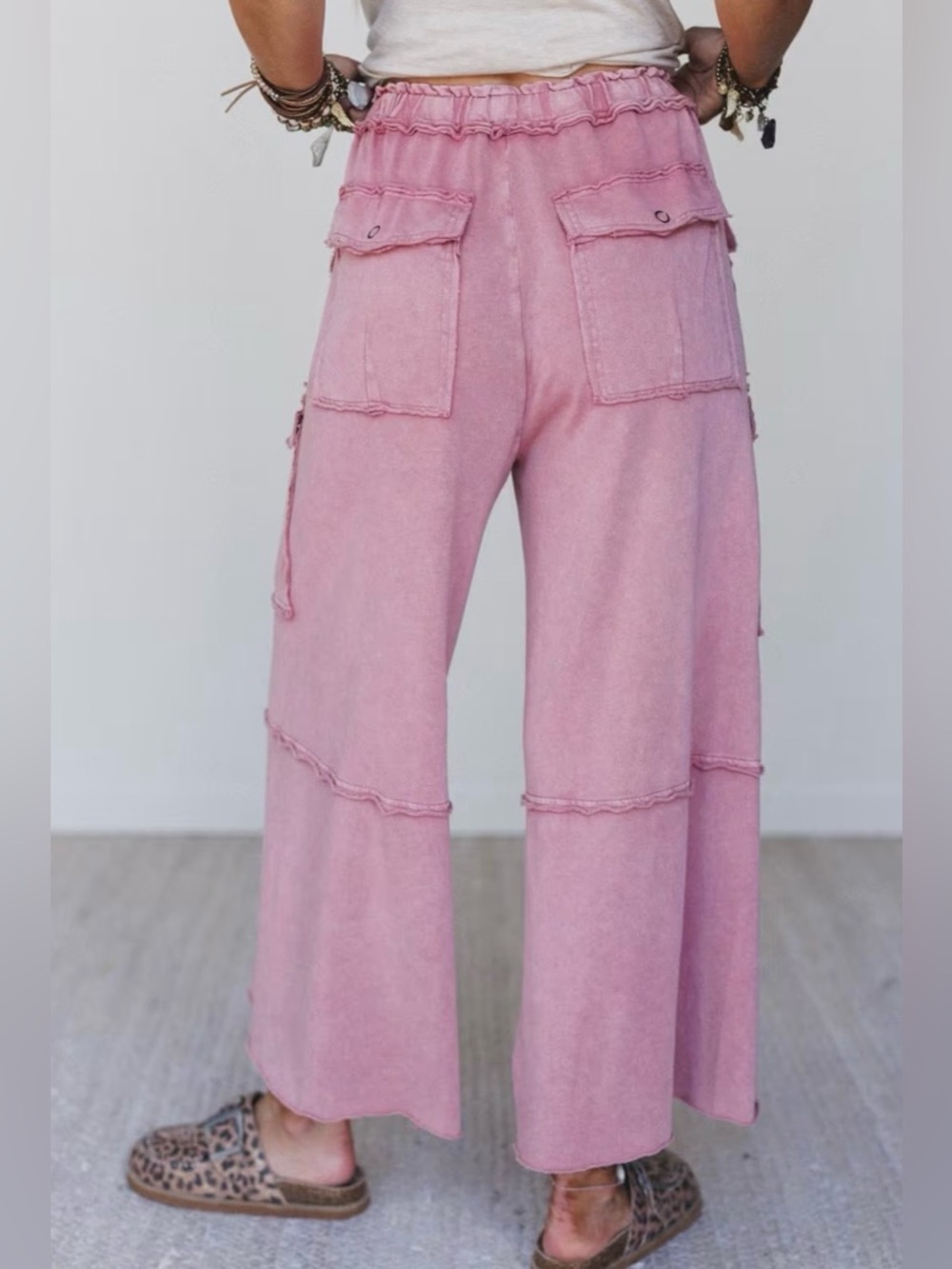 NWT EASEL FADED PLUM CARGO PANTS - Picture 2 of 7